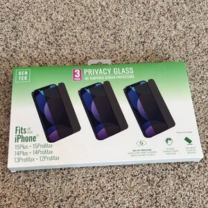 Privacy Glass Screen Protector for iPhone - Black